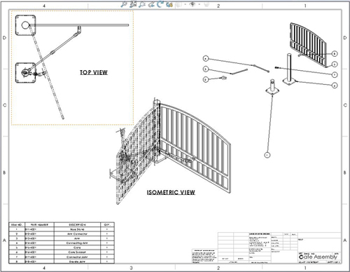 Gate Assembly Drawing